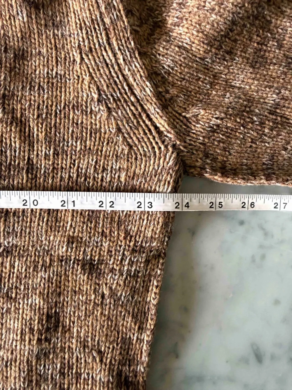 Banana Republic Marled Wool Blend Crew Neck Sweater Vicuna Brown XL